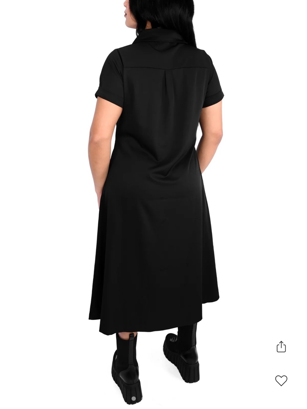 Foxblood Merlina Black Button-Front Shirt Dress - Women size small - Picture 4 of 12